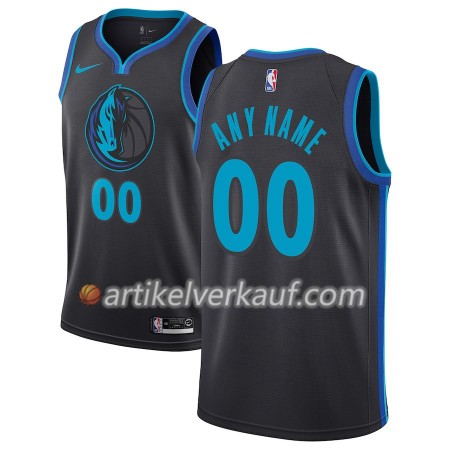 NBA Dallas Mavericks Trikot 2018-19 Nike City Edition Schwarz Blau Personalisierung Swingman - Herren